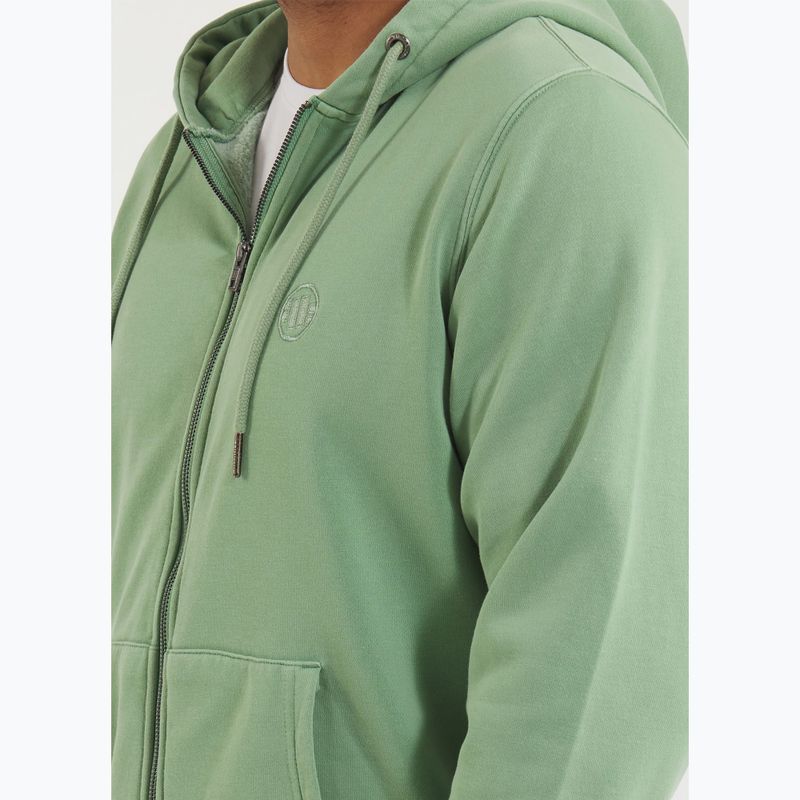 Men's sweatshirt Pitbull Lancaster 2 Hooded Zip Sweatshirt washed green 4