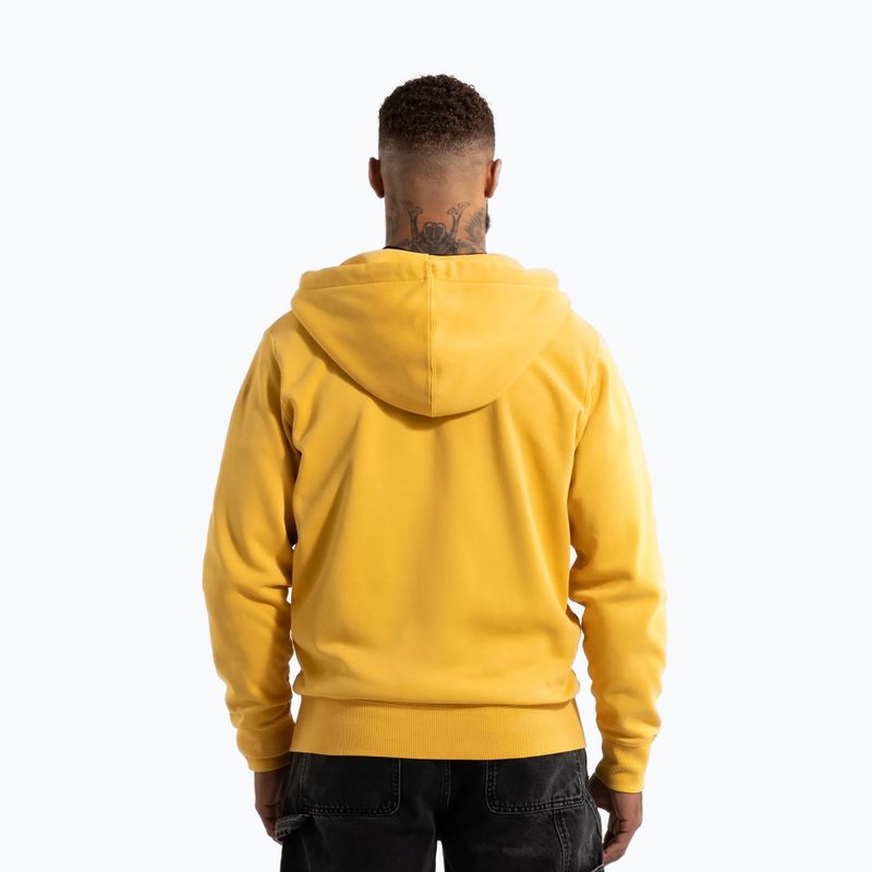 Men's sweatshirt Pitbull Lancaster 2 Hooded Zip Sweatshirt washed yellow 3
