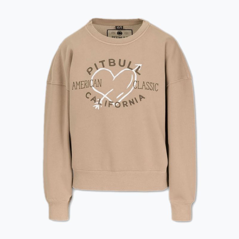 Women's sweatshirt Pitbull Manzanita Heart Crewneck Sweatshirt sand 4