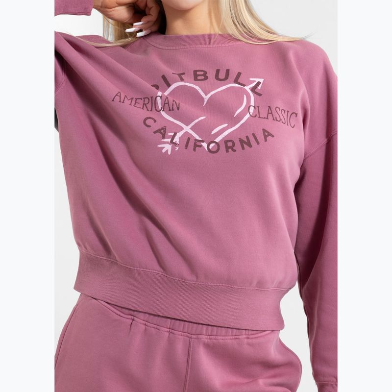 Women's sweatshirt Pitbull Manzanita Heart Crewneck Sweatshirt pink 4