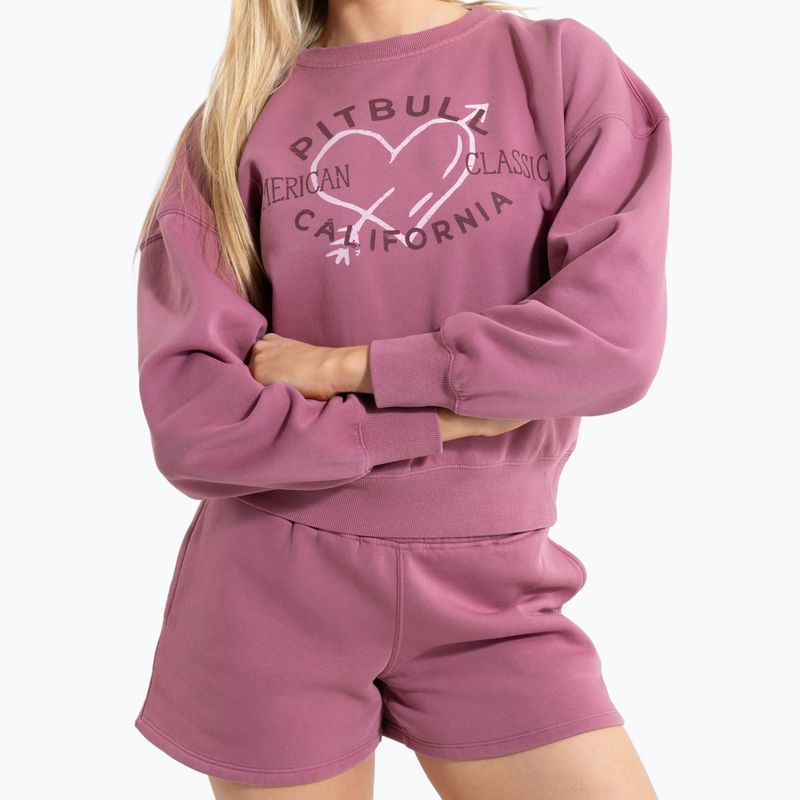 Women's sweatshirt Pitbull Manzanita Heart Crewneck Sweatshirt pink 5