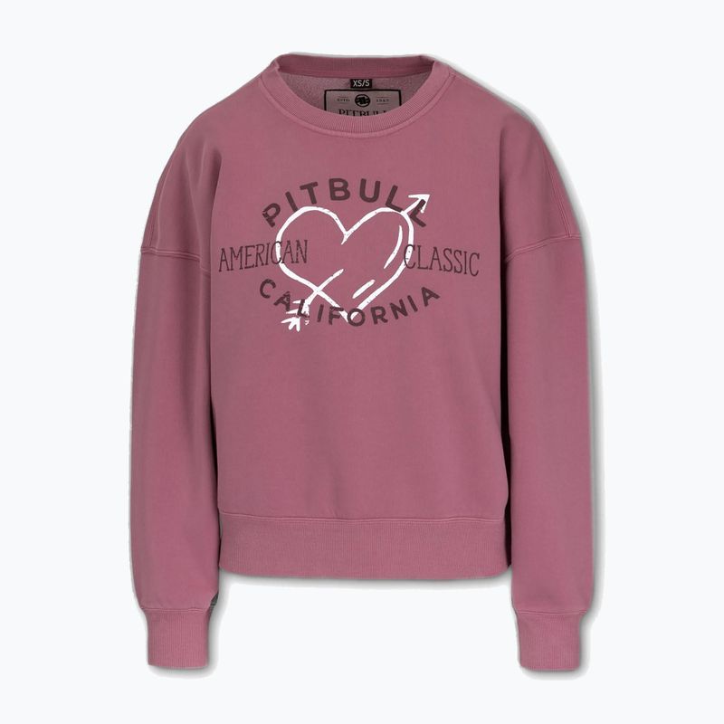 Women's sweatshirt Pitbull Manzanita Heart Crewneck Sweatshirt pink 6