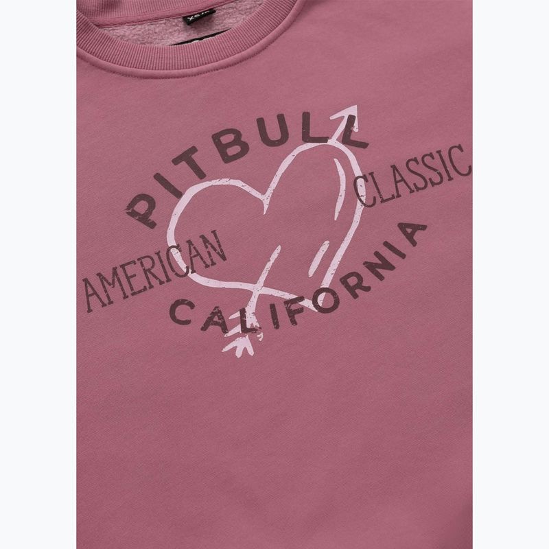 Women's sweatshirt Pitbull Manzanita Heart Crewneck Sweatshirt pink 9