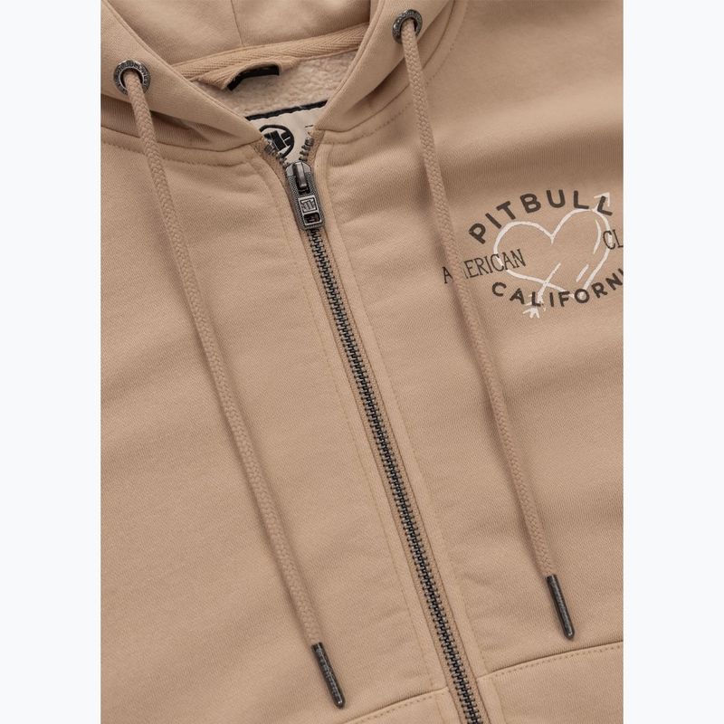 Women's sweatshirt Pitbull Manzanita Heart Hooded Zip Sweatshirt sand 5