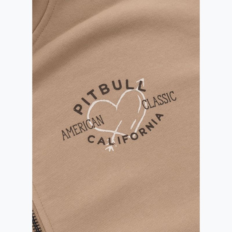 Women's sweatshirt Pitbull Manzanita Heart Hooded Zip Sweatshirt sand 6