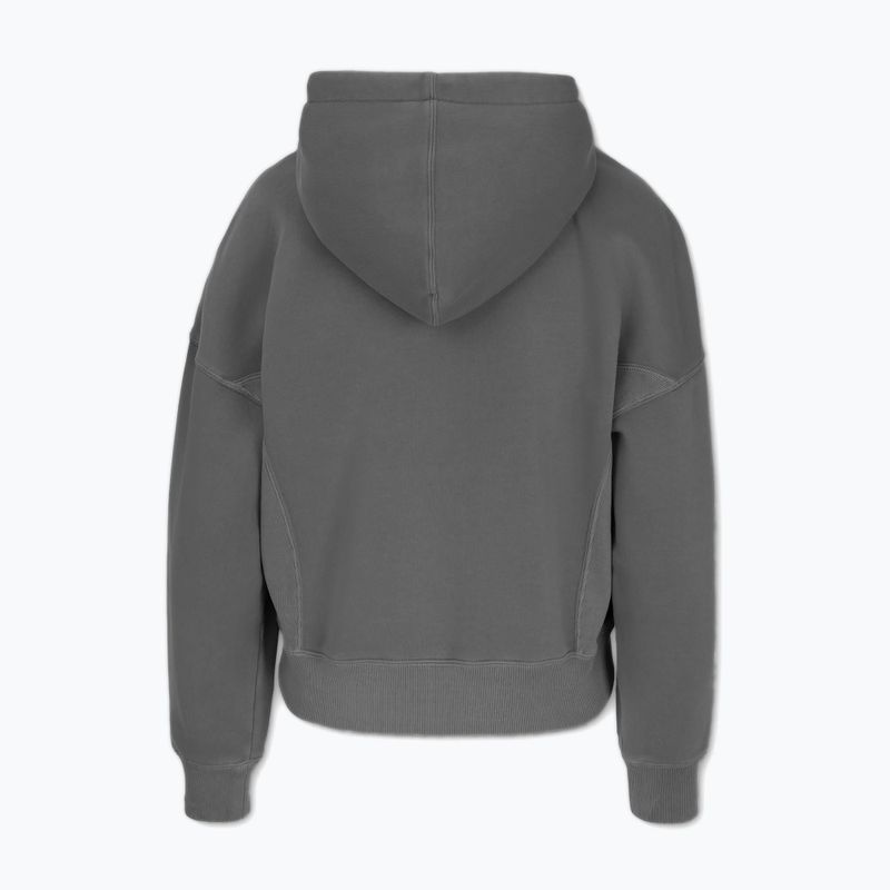 Pitbull women's Manzanita Heart Hooded Zip Sweatshirt washed grey 5