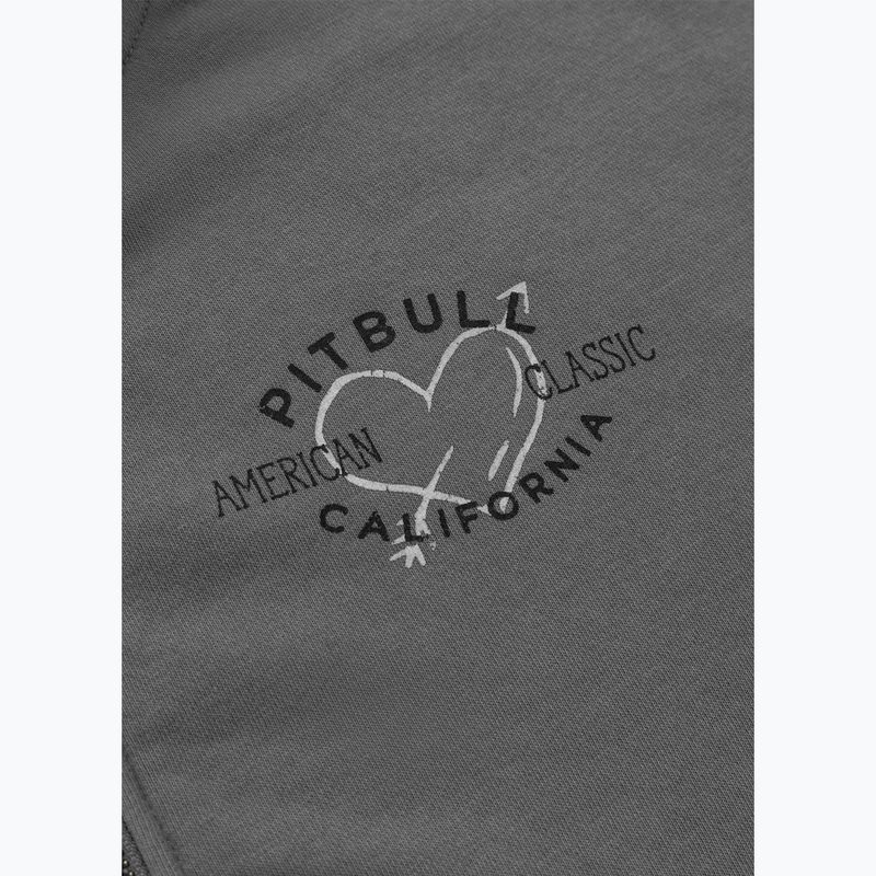 Pitbull women's Manzanita Heart Hooded Zip Sweatshirt washed grey 8