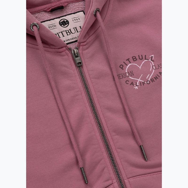 Women's sweatshirt Pitbull Manzanita Heart Hooded Zip Sweatshirt pink 8