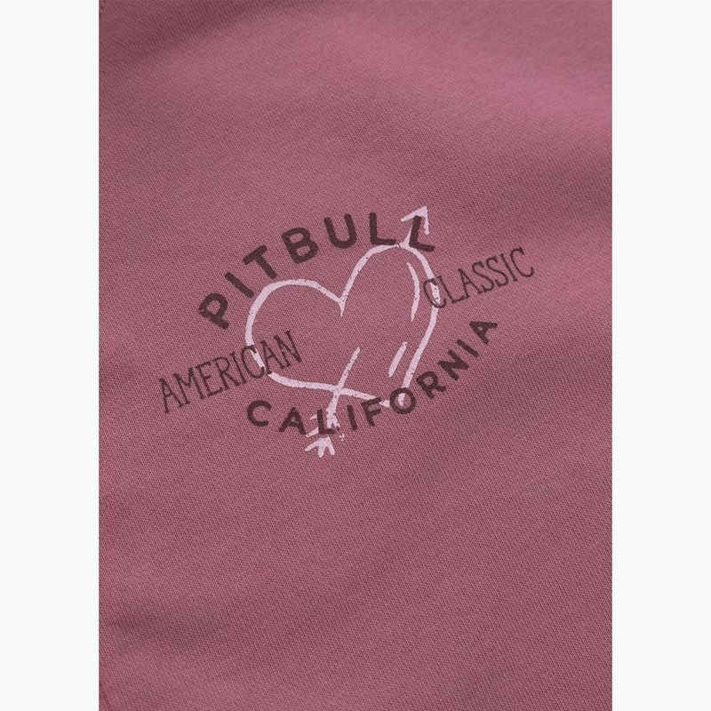Women's sweatshirt Pitbull Manzanita Heart Hooded Zip Sweatshirt pink 9