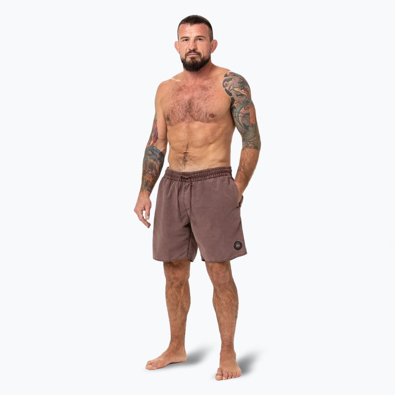 Men's Pitbull Balfour dusty burgundy swim shorts 2