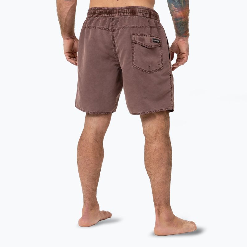 Men's Pitbull Balfour dusty burgundy swim shorts 3