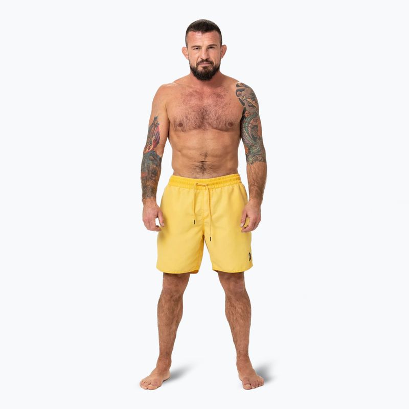 Men's Pitbull Balfour washed yellow swim shorts 2