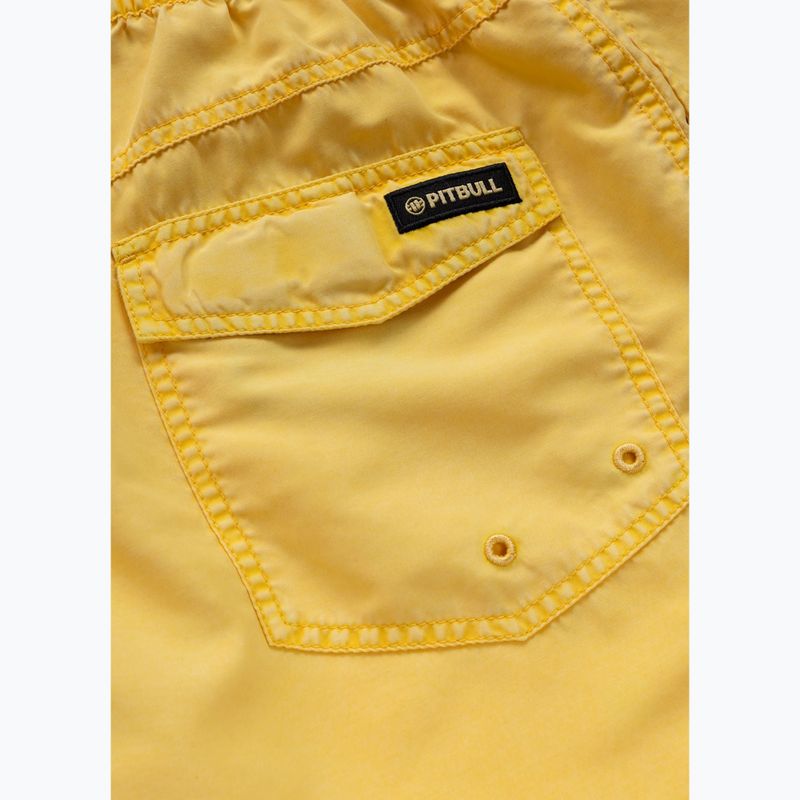 Men's Pitbull Balfour washed yellow swim shorts 5