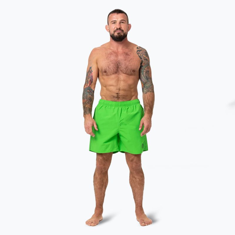 Men's Pitbull Crownhill fluo green swim shorts 2