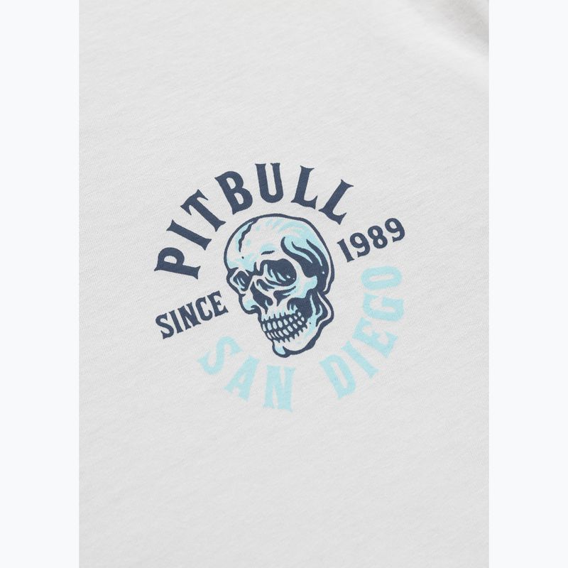 Pitbull Skull Surf men's t-shirt white/blue 4