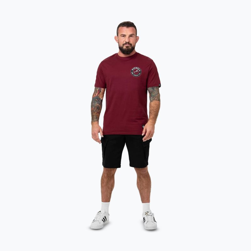 Men's Pitbull San Diego CA black burgundy t-shirt 2