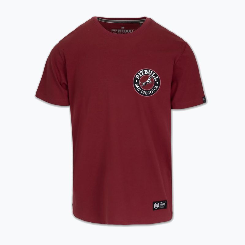 Men's Pitbull San Diego CA black burgundy t-shirt 4