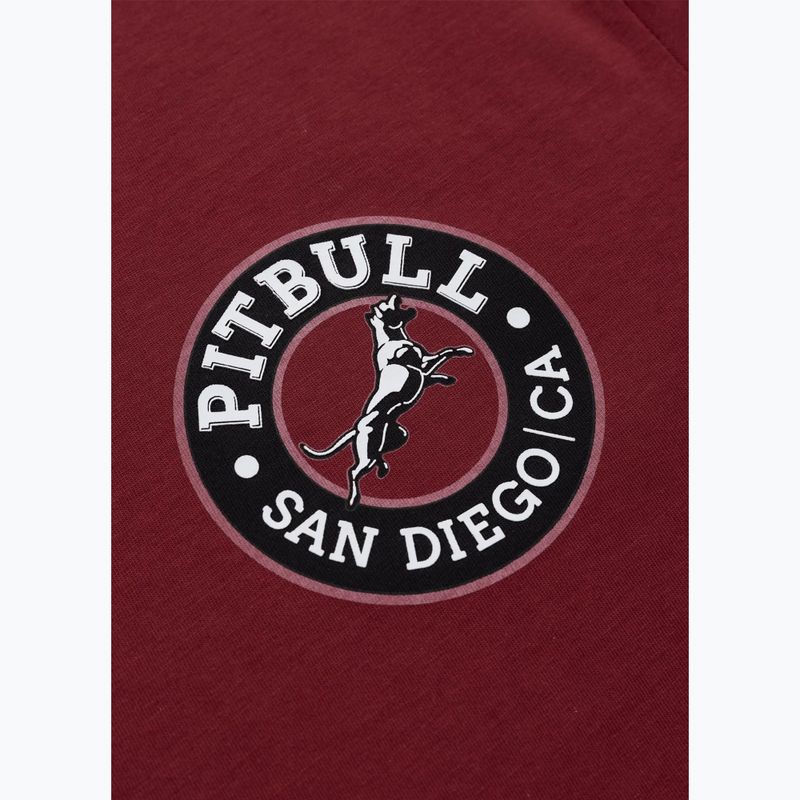 Men's Pitbull San Diego CA black burgundy t-shirt 6