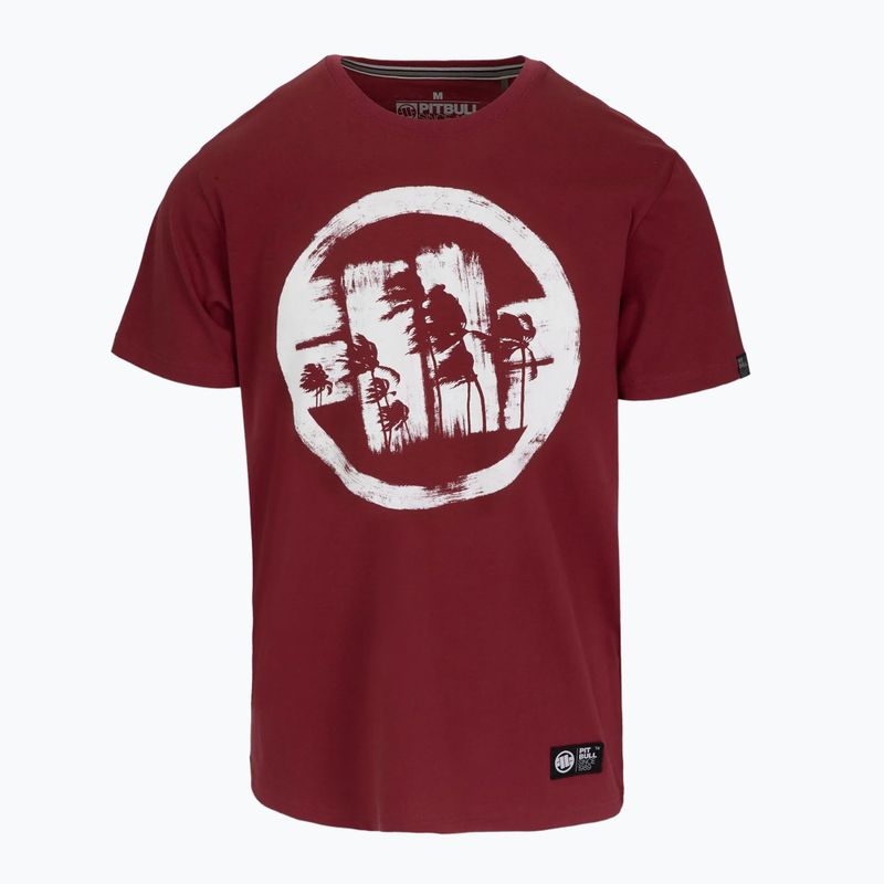 Men's Pitbull Logo Palms t-shirt burgundy 4