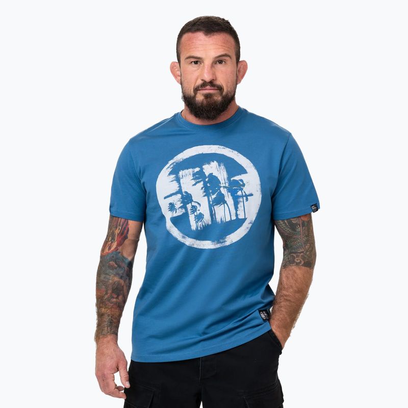 Men's Pitbull Logo Palms shade blue T-shirt