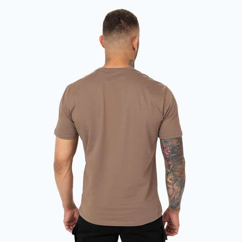 Men's Pitbull Logo Palms brown savana t-shirt 3