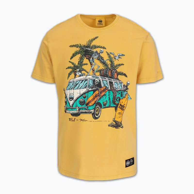 Pitbull Open Beach men's t-shirt washed yellow 4