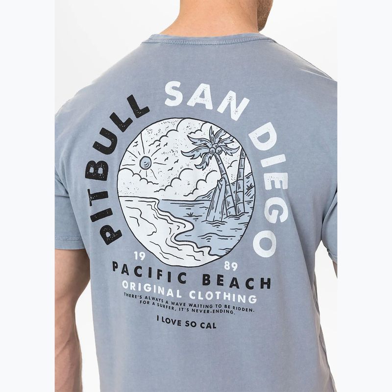 Pitbull Planet Surf men's t-shirt washed blue 4