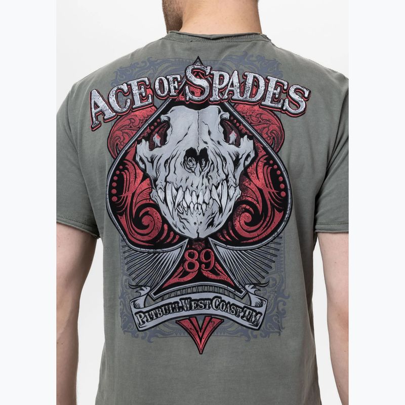 Pitbull Ace Of Spades men's t-shirt muted green 3