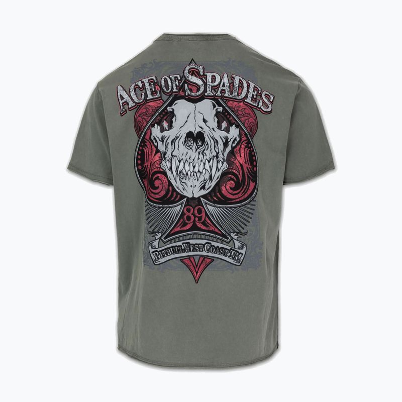 Pitbull Ace Of Spades men's t-shirt muted green 2