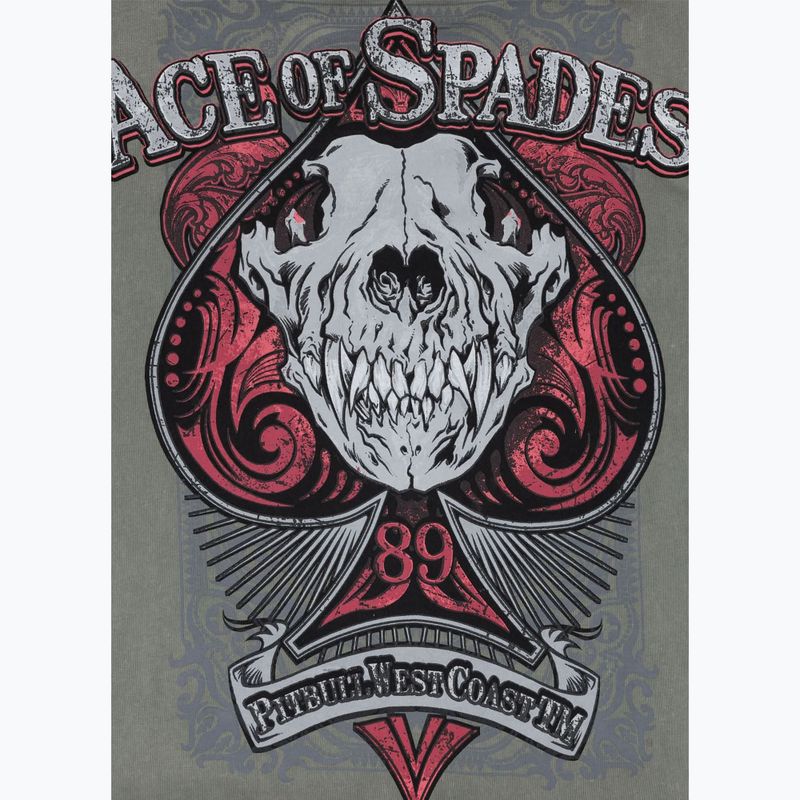 Pitbull Ace Of Spades men's t-shirt muted green 5