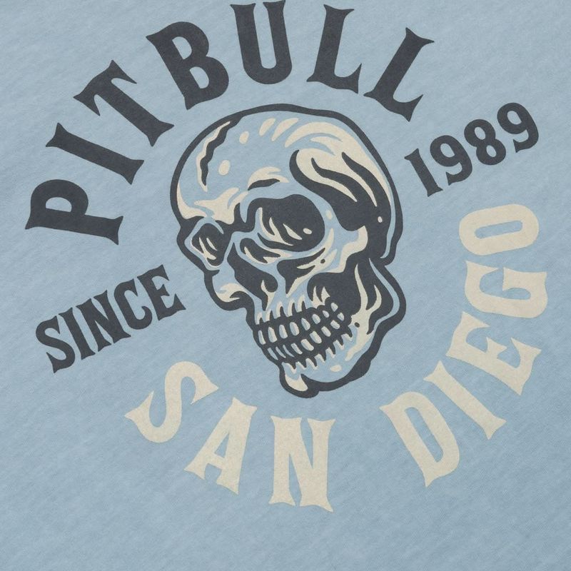 Men's Pitbull Shkull Logo T-shirt blue 4