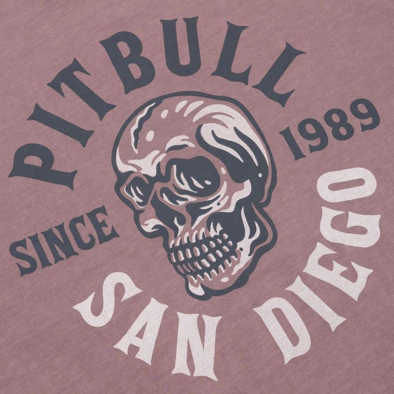 Men's Pitbull Shkull Logo t-shirt dusty burgundy 3