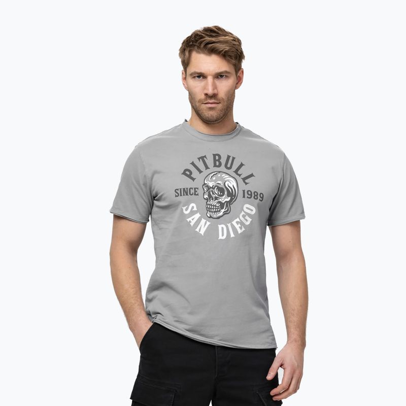 Men's Pitbull Shkull Logo t-shirt grey