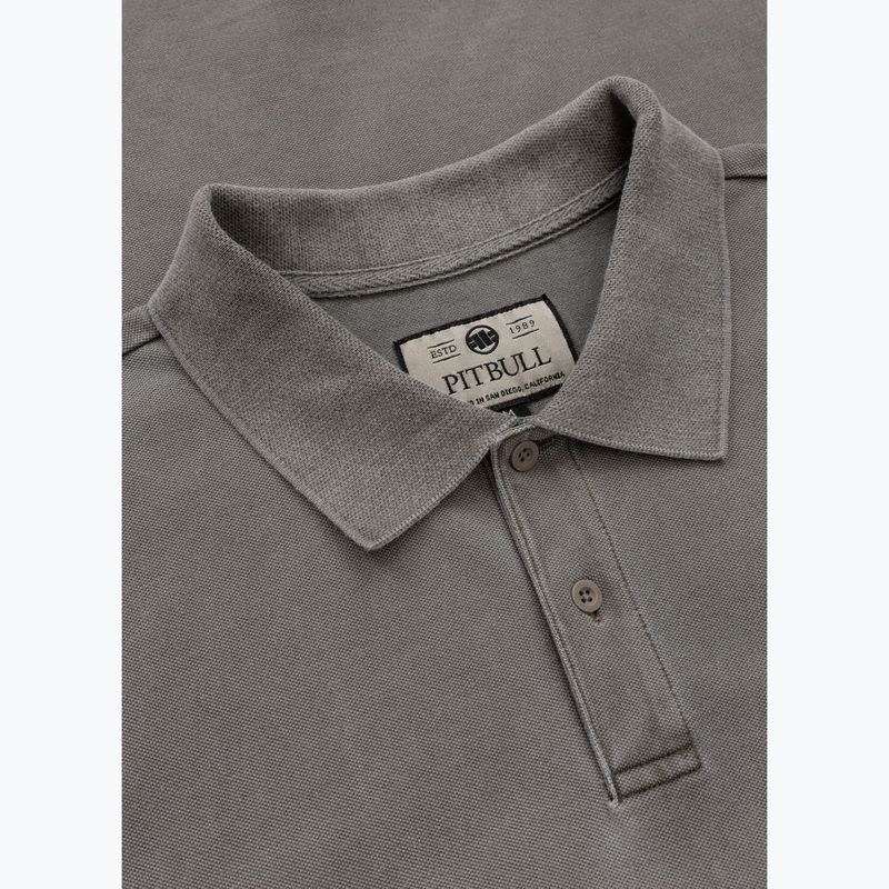 Men's Pitbull Washed Polo Shirt dark brown 3