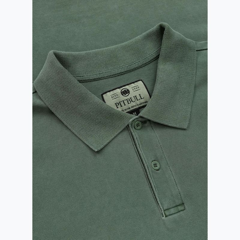 Men's Pitbull Washed Polo Shirt sage green 3