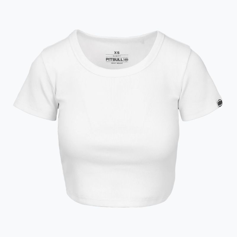 Pitbull Cropped white women's t-shirt 4