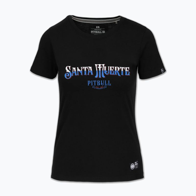 Pitbull women's t-shirt Santa Muerte Blue black 4
