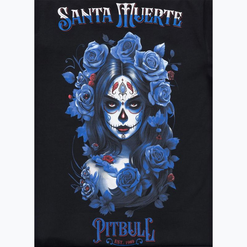 Pitbull women's t-shirt Santa Muerte Blue black 8