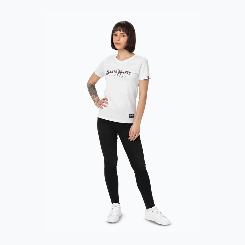 Pitbull Santa Muerte women's t-shirt Rose white 2