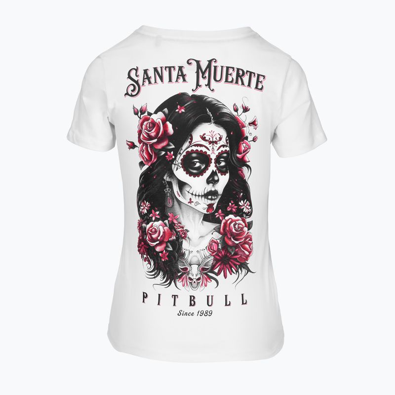 Pitbull Santa Muerte women's t-shirt Rose white 4