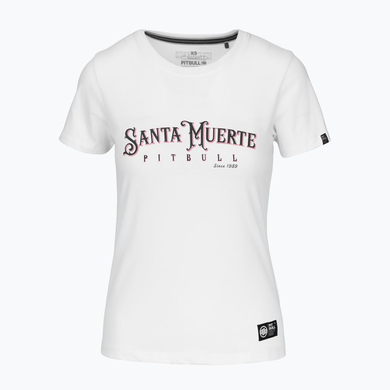 Pitbull Santa Muerte women's t-shirt Rose white 5