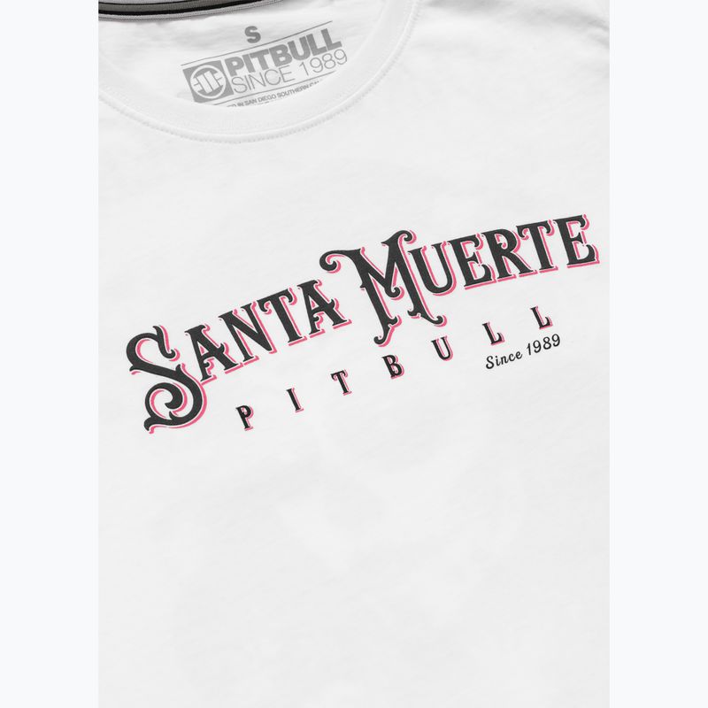 Pitbull Santa Muerte women's t-shirt Rose white 7
