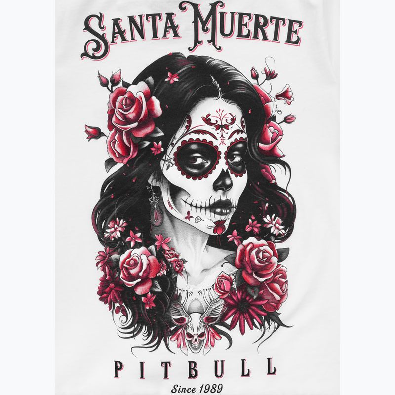 Pitbull Santa Muerte women's t-shirt Rose white 8