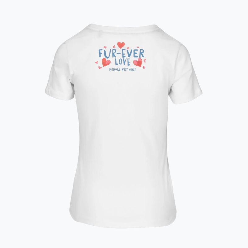 Pitbull Fur Ever Love women's t-shirt white 2