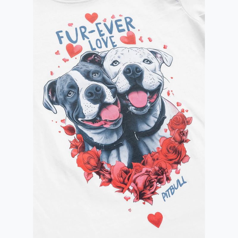 Pitbull Fur Ever Love women's t-shirt white 4