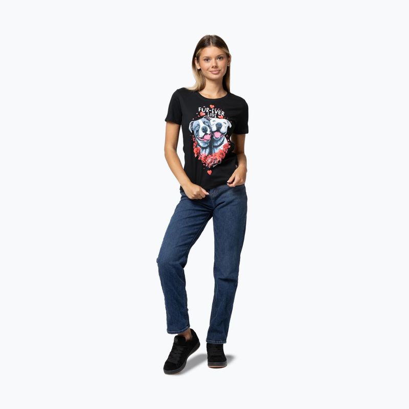 Pitbull Fur Ever Love women's t-shirt black 2