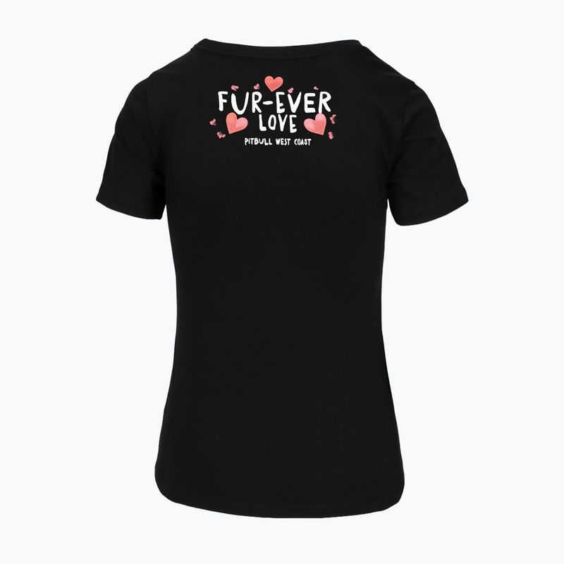 Pitbull Fur Ever Love women's t-shirt black 2
