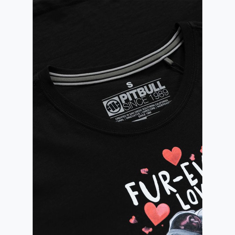 Pitbull Fur Ever Love women's t-shirt black 3