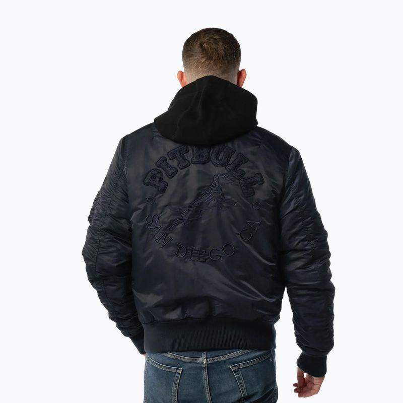 Men's jacket Pitbull Hacket Washed Bomber dark navy 3