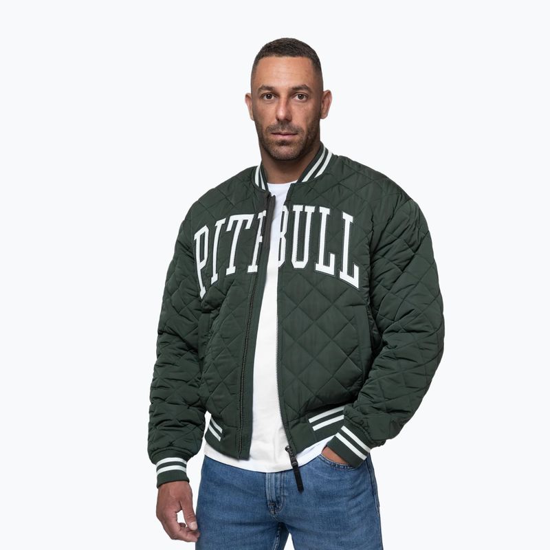 Men's jacket Pitbull Jupiter Padded Baseball dark green 4